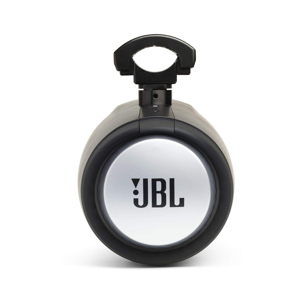 JBL MT8HLB 8" 2-Way Marine Tower Speaker Black & Wet Sounds HTX2 2 Channel Amplifier with Kicker 41KMLC LED Controller