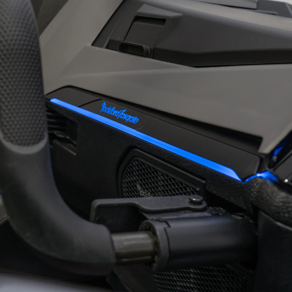 Rockford Fosgate RZR19PXP-STG5 Audio Kit: PMX-3 Receiver, 1500-Watt Amp, Front Speakers & M2 Tweeters, M2 Color Optix Lighted 10” Subwoofer & M2 6.5" Rear Speakers for Select RZR Pro XP Models (2019+)